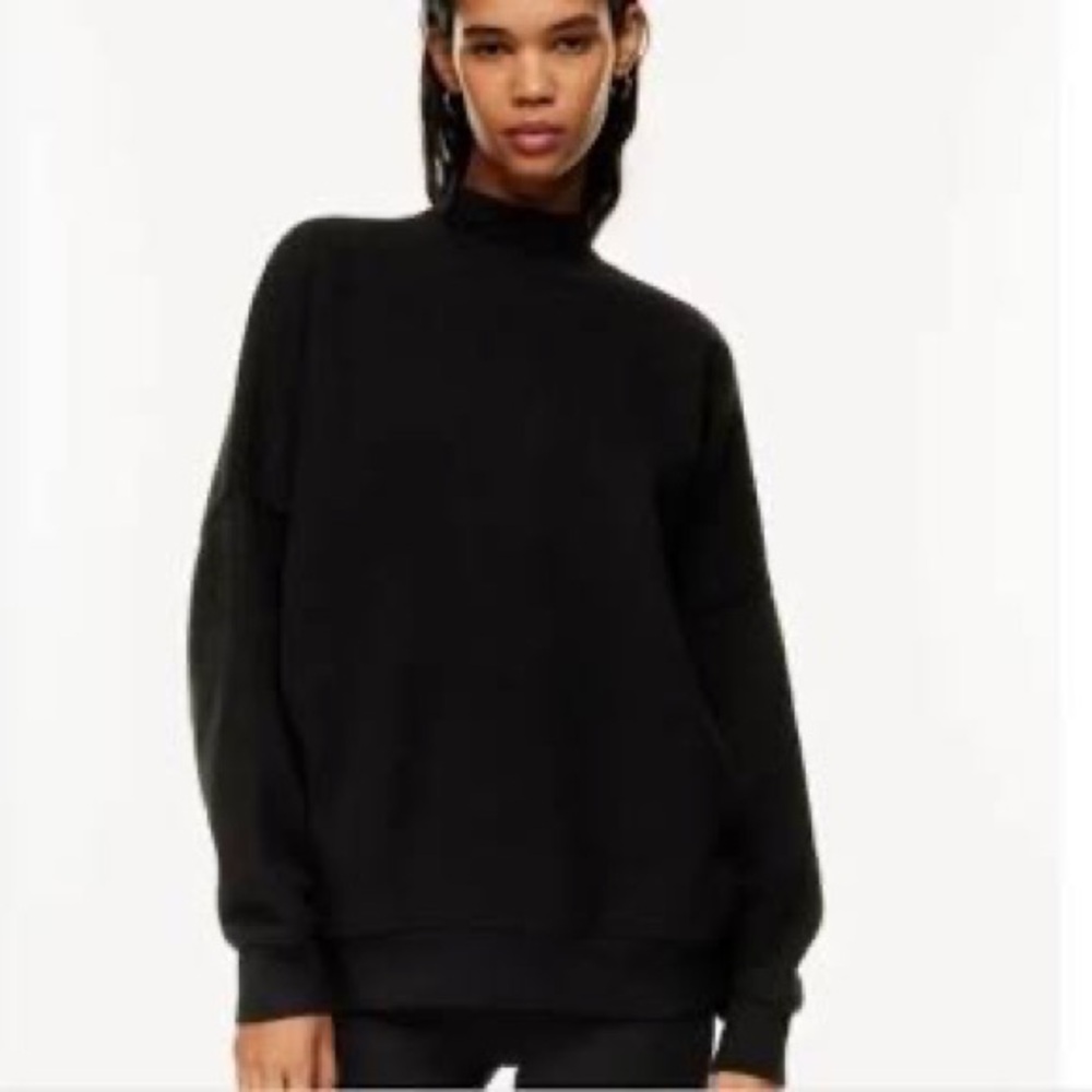 Aritzia TNA Cozy Fleece Mock Neck Sweater w/ Pocket – Size 1